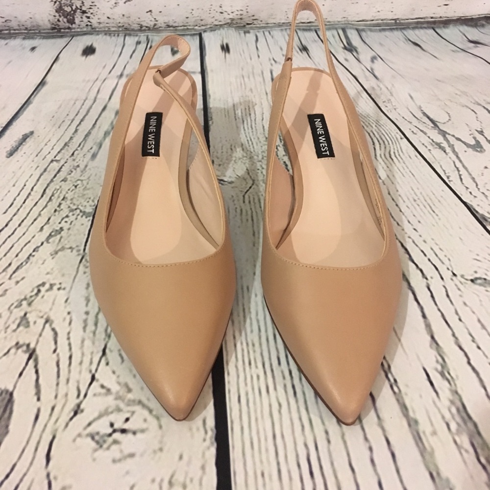 NEW Nine West Felix Kitten-Heel Slingback Pumps